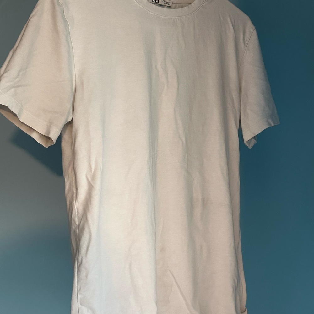Zara White Short Sleeve Tee
